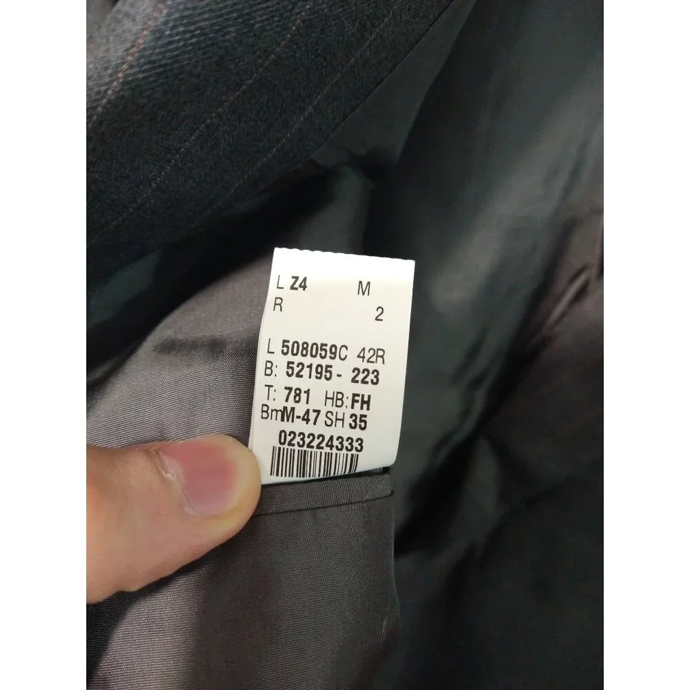 Ralph Lauren Blazer Men 42R Gray Pinstripe Wool Cashmere Blend Sport Coat Jacket